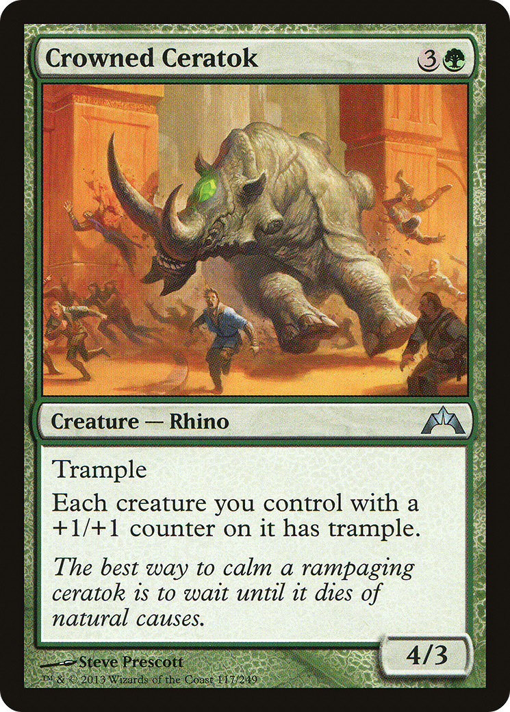Crowned Ceratok (GTC-117) [Gatecrash] MTG Single Wizards of the Coast