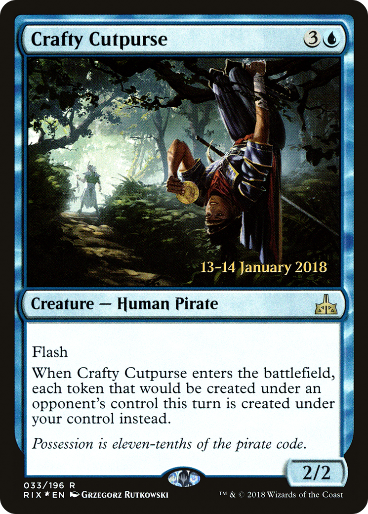 Crafty Cutpurse (PRE-033) [Rivals of Ixalan Promos] Foil MTG Single Wizards of the Coast