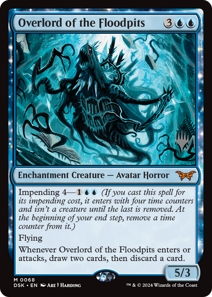 Overlord of the Floodpits (PPDSK-068) [Duskmourn: House of Horror Promos] Foil MTG Single Wizards of the Coast
