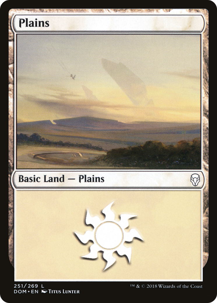 Plains (DOM-251) [Dominaria] MTG Single Wizards of the Coast