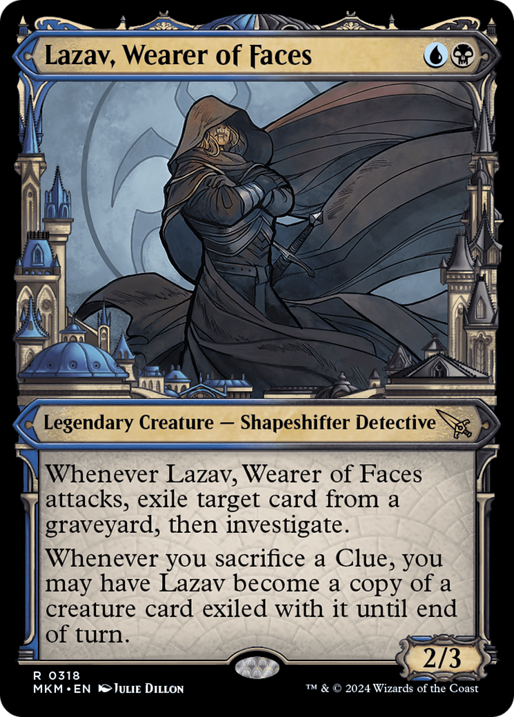 Lazav, Wearer of Faces (0318) (MKM-318) [Murders at Karlov Manor] (Showcase) MTG Single Murders at Karlov Manor