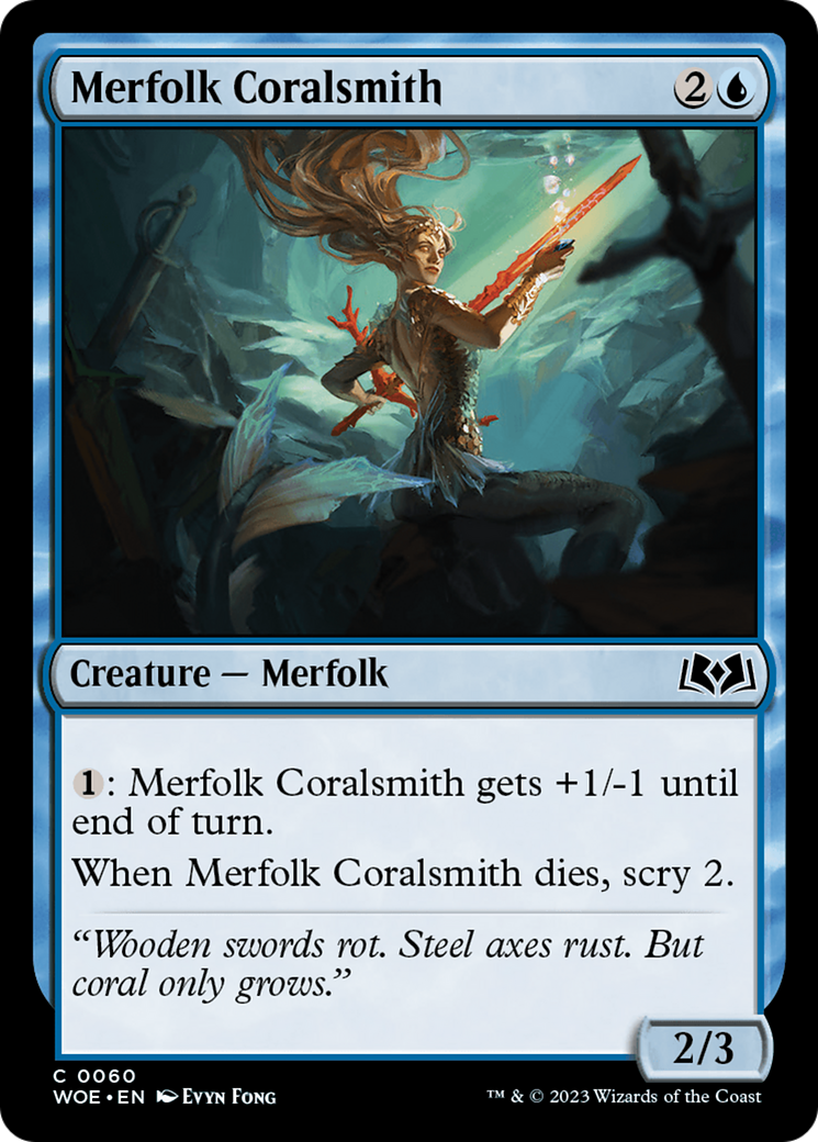 Merfolk Coralsmith (WOE-060) [Wilds of Eldraine] MTG Single Wizards of the Coast