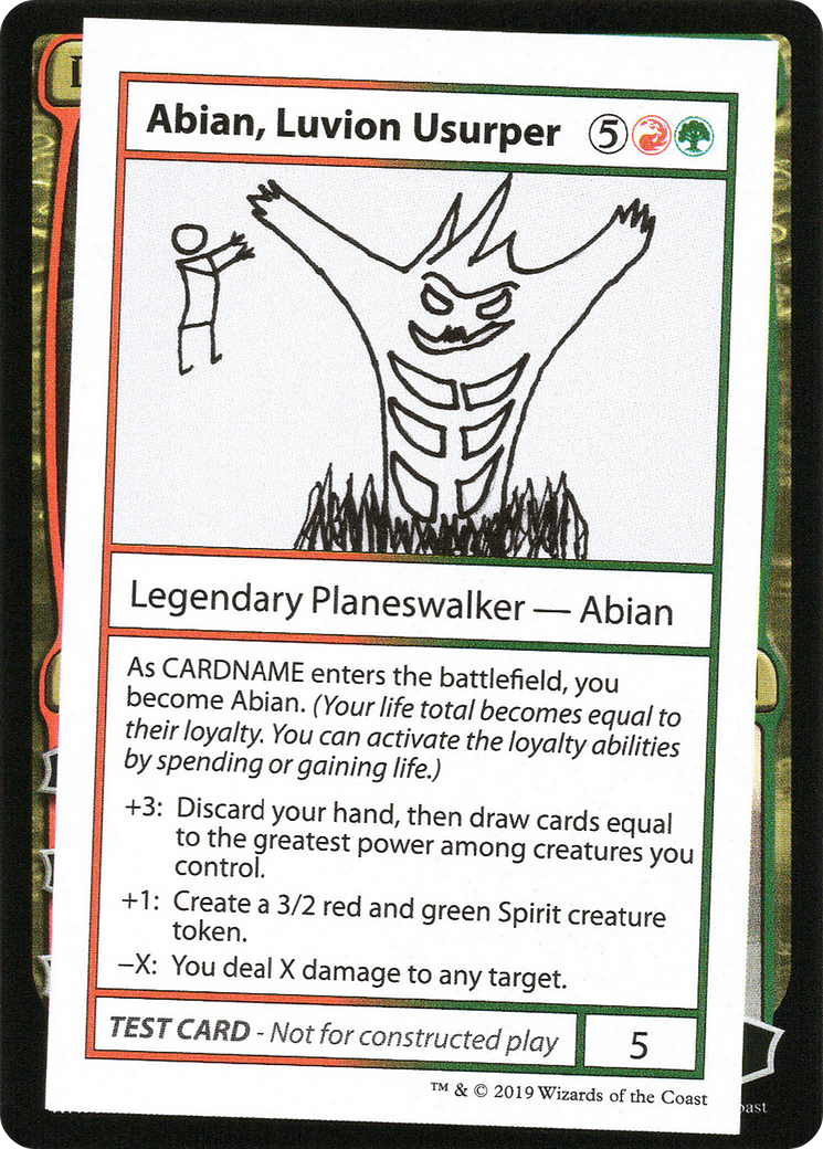 Abian, Luvion Usurper (No PW Symbol) (CMB1-) [Mystery Booster] Playtest Cards 2021 MTG Single Wizards of the Coast