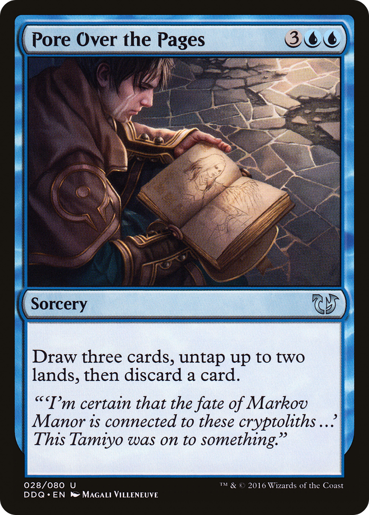 Pore Over the Pages (DDQ-028) [Misc] Duel Decks: Blessed vs. Cursed MTG Single Wizards of the Coast