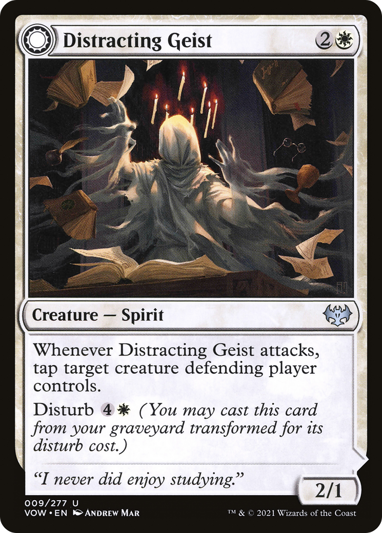 Distracting Geist // Clever Distraction (VOW-009) [Innistrad: Crimson Vow] MTG Single Wizards of the Coast