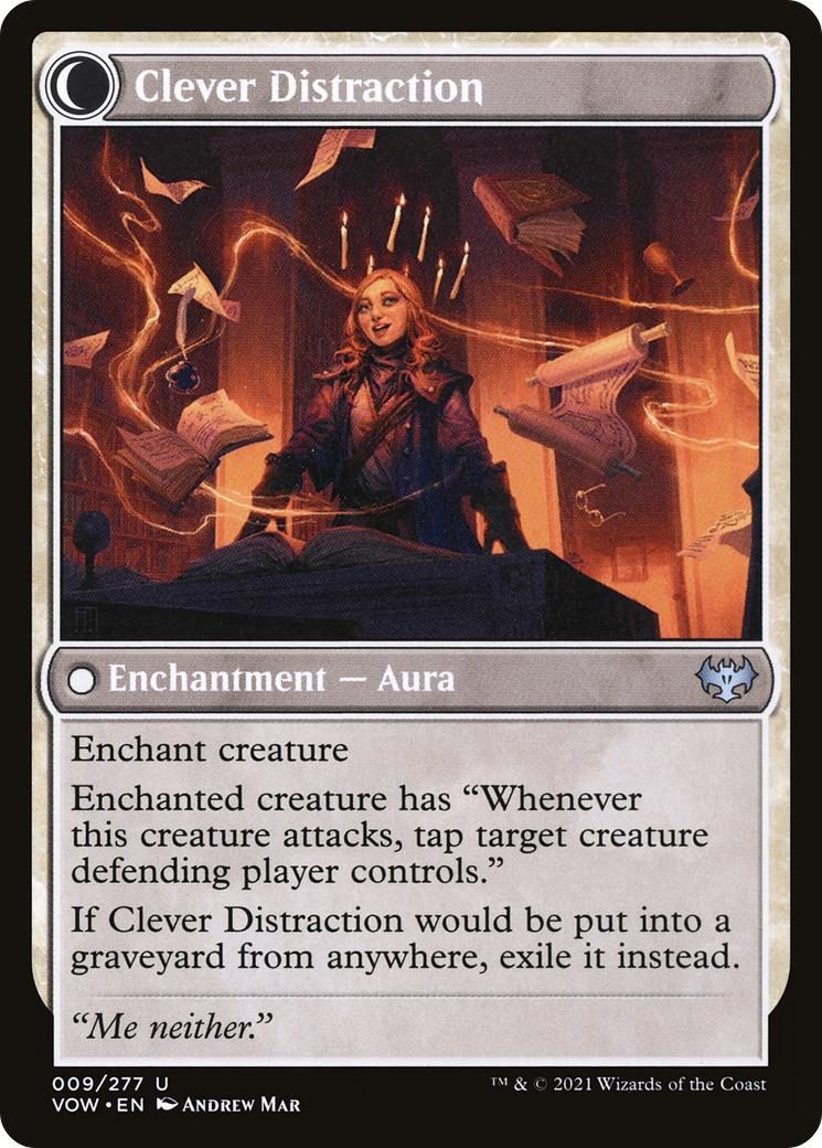 Distracting Geist // Clever Distraction (VOW-009) [Innistrad: Crimson Vow] Foil MTG Single Wizards of the Coast