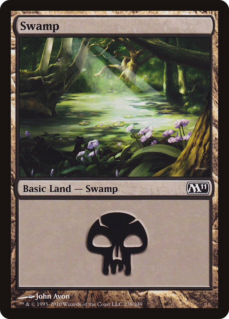 Swamp (238) (M11-238) [Magic 2011] Foil MTG Single Wizards of the Coast