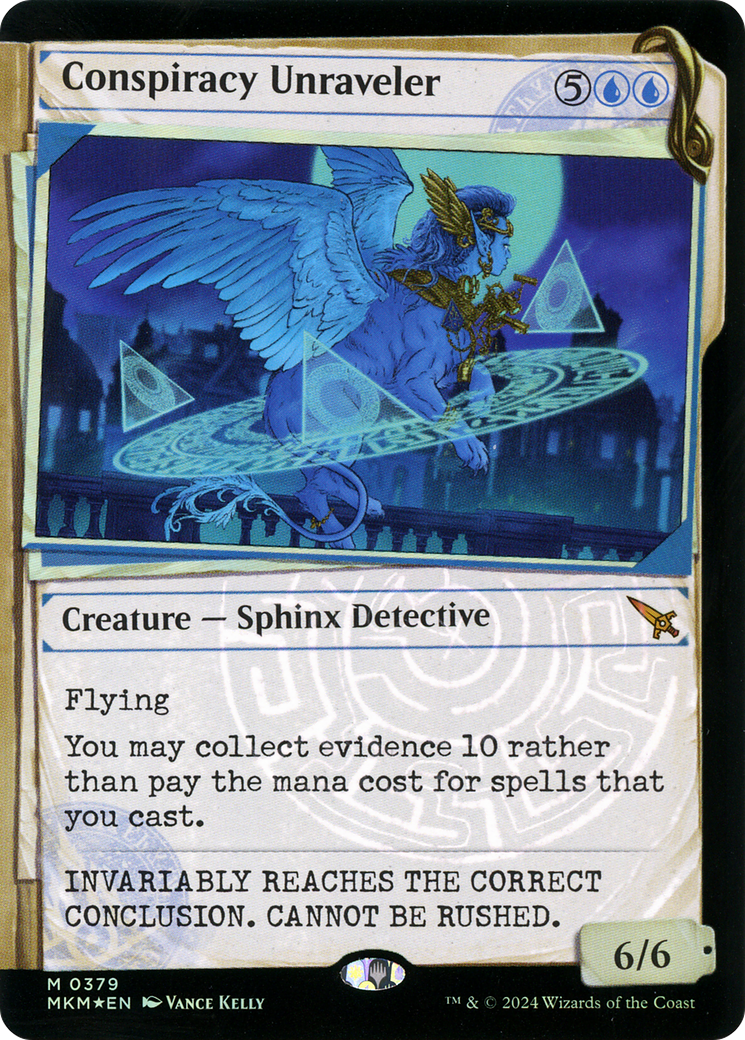 Conspiracy Unraveler (Invisible Ink) (MKM-379) [Murders at Karlov Manor] (Showcase) Foil MTG Single Wizards of the Coast