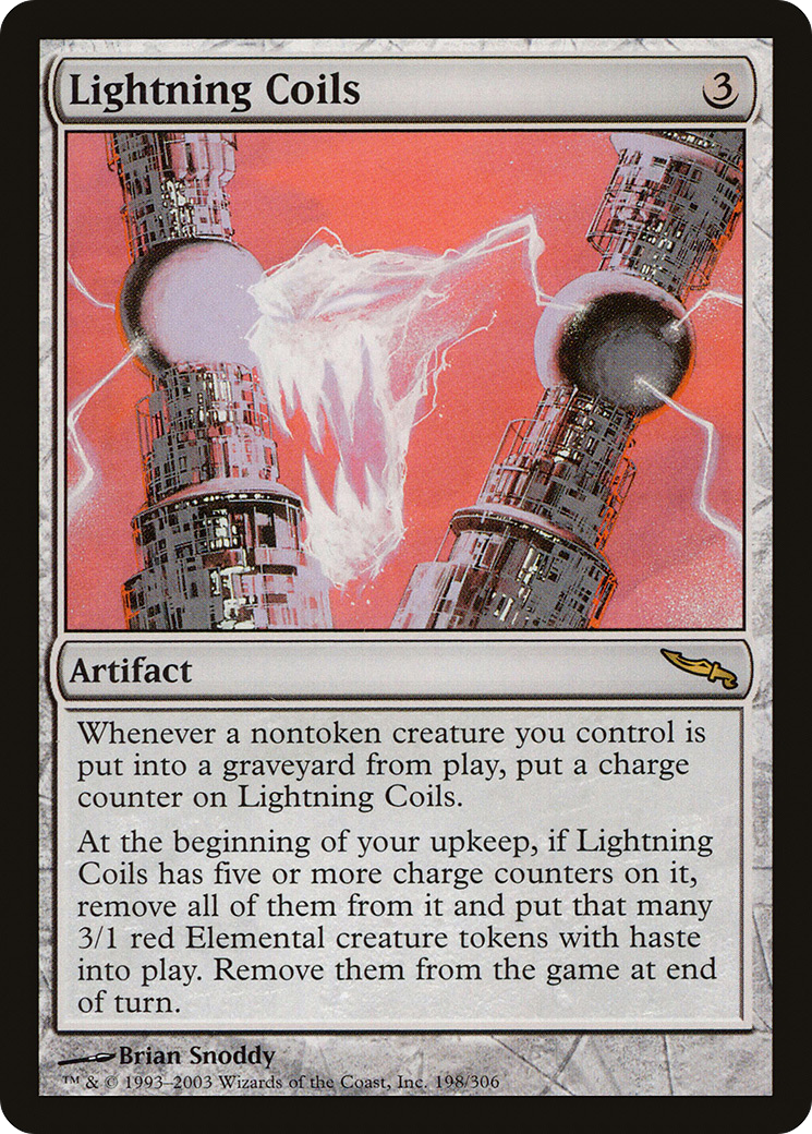 Lightning Coils (MRD-198) [Mirrodin] MTG Single Wizards of the Coast