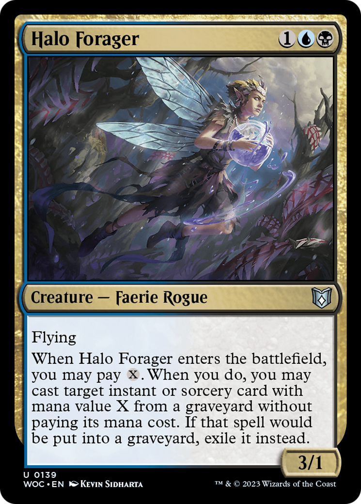 Halo Forager (WOC-139) [Wilds of Eldraine Commander] MTG Single Wizards of the Coast