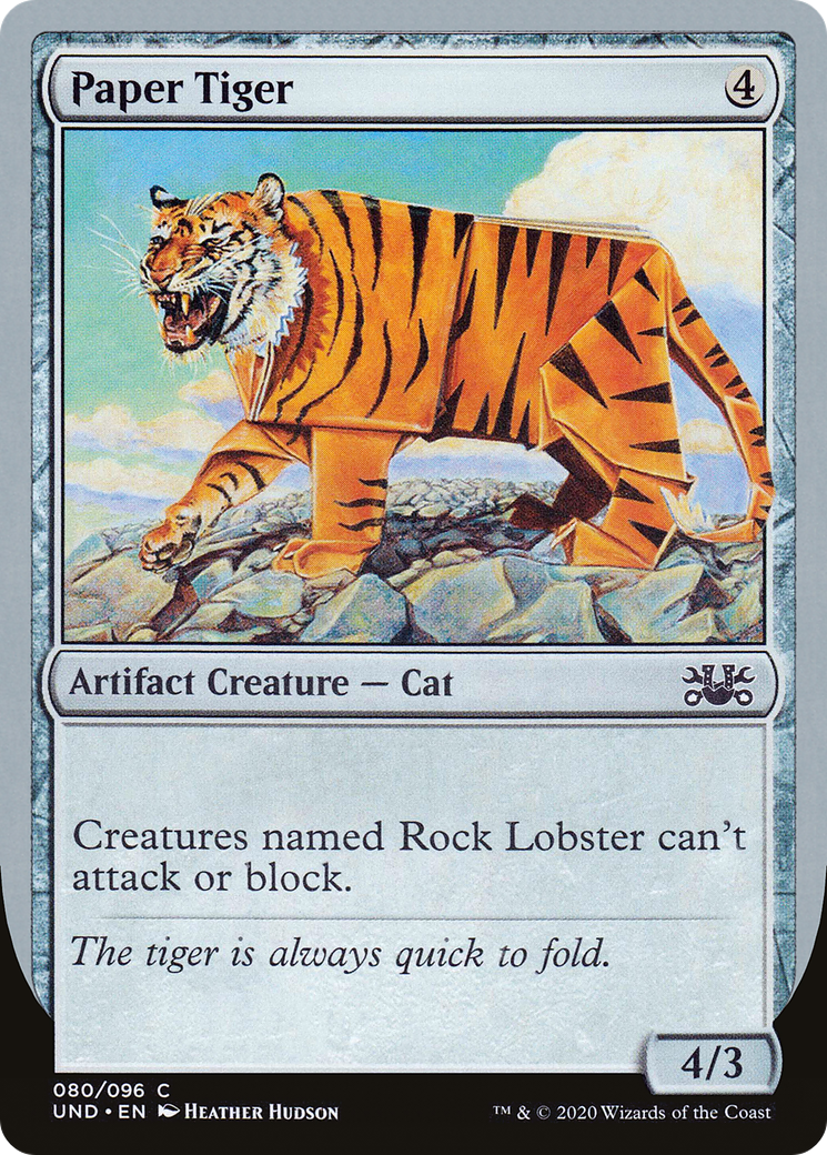 Paper Tiger (UND-080) [Unsanctioned] MTG Single Wizards of the Coast