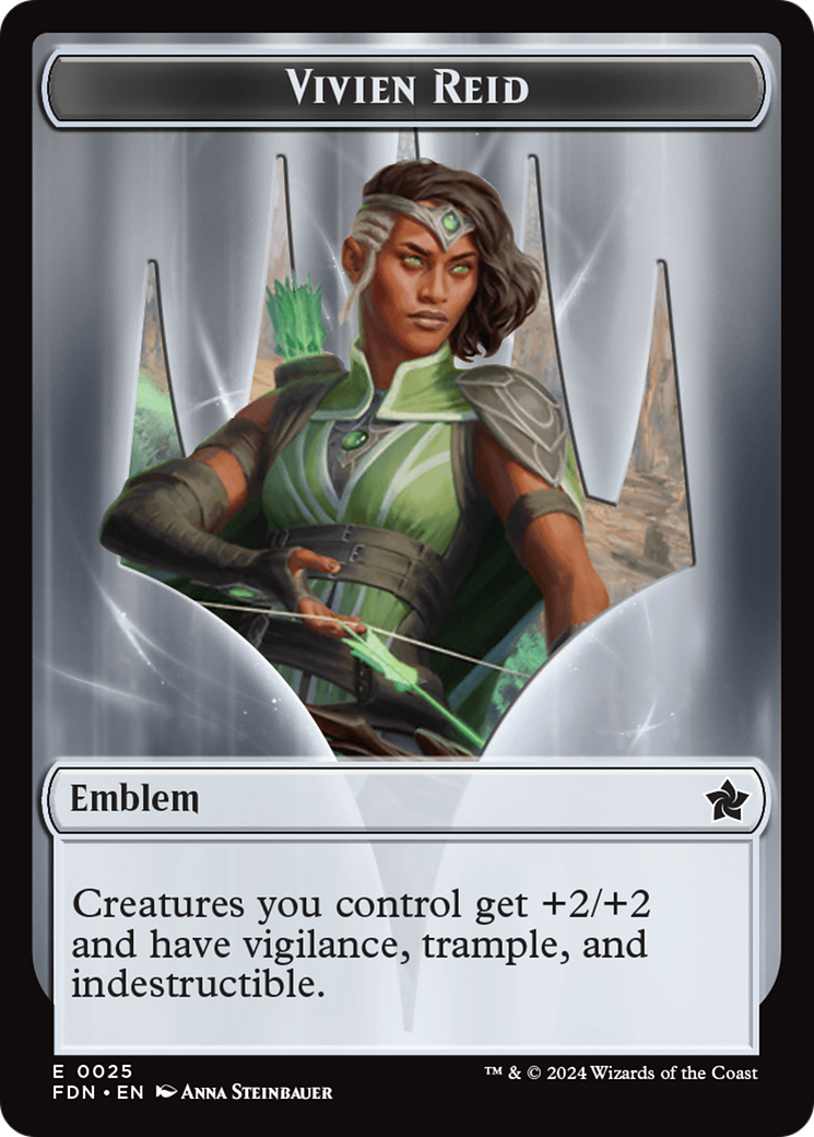 Vivien Reid Emblem (TFDN-025) [Tokens] Foundations Tokens Foil MTG Single Wizards of the Coast