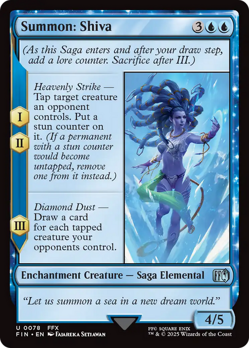 Summon: Shiva (FIN-078) [FINAL FANTASY] Foil MTG Single Wizards of the Coast