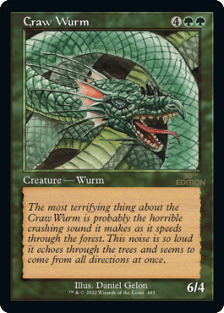 Craw Wurm (30A-483) [30th Anniversary Edition] MTG Single Wizards of the Coast