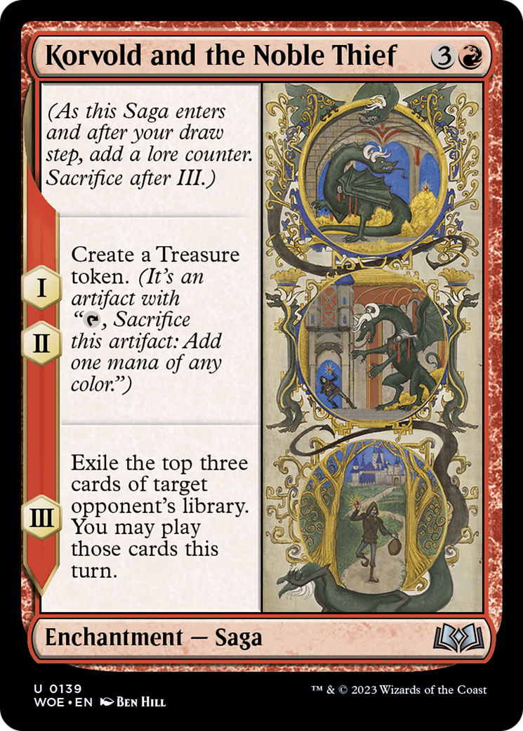 Korvold and the Noble Thief (WOE-139) [Wilds of Eldraine] Foil MTG Single Wizards of the Coast