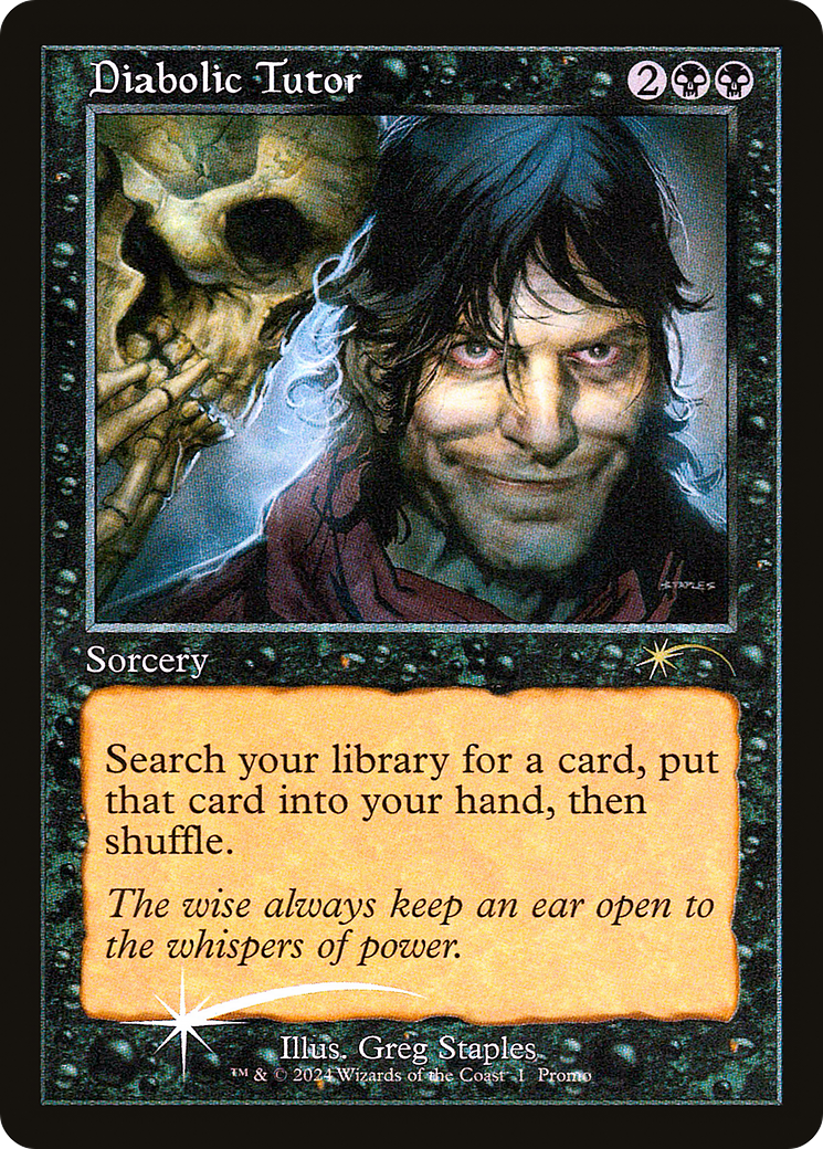 Diabolic Tutor (WPN-001) [Misc] Wizards Play Network 2024 Foil MTG Single Wizards of the Coast
