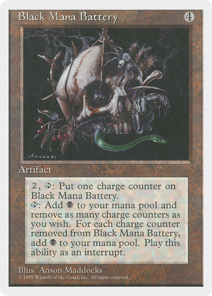 Black Mana Battery (4ED-298) [Fourth Edition] MTG Single Wizards of the Coast