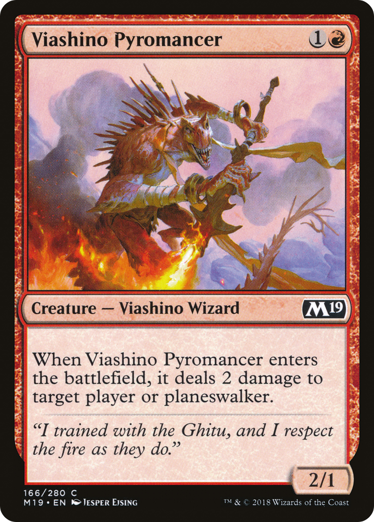 Viashino Pyromancer (M19-166) [Core Set 2019] Foil MTG Single Wizards of the Coast
