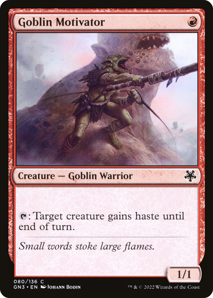 Goblin Motivator (GN3-080) [Misc] Game Night: Free-for-All MTG Single Wizards of the Coast