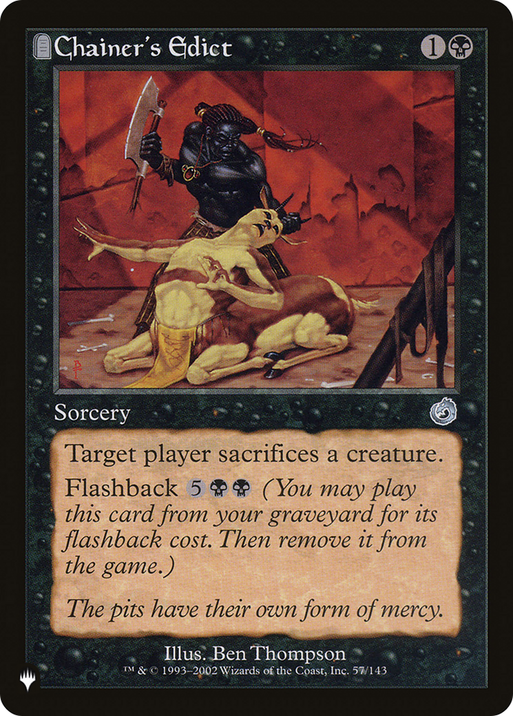 Chainer's Edict (LIST-TOR-57) [Mystery Booster] The List MTG Single Wizards of the Coast