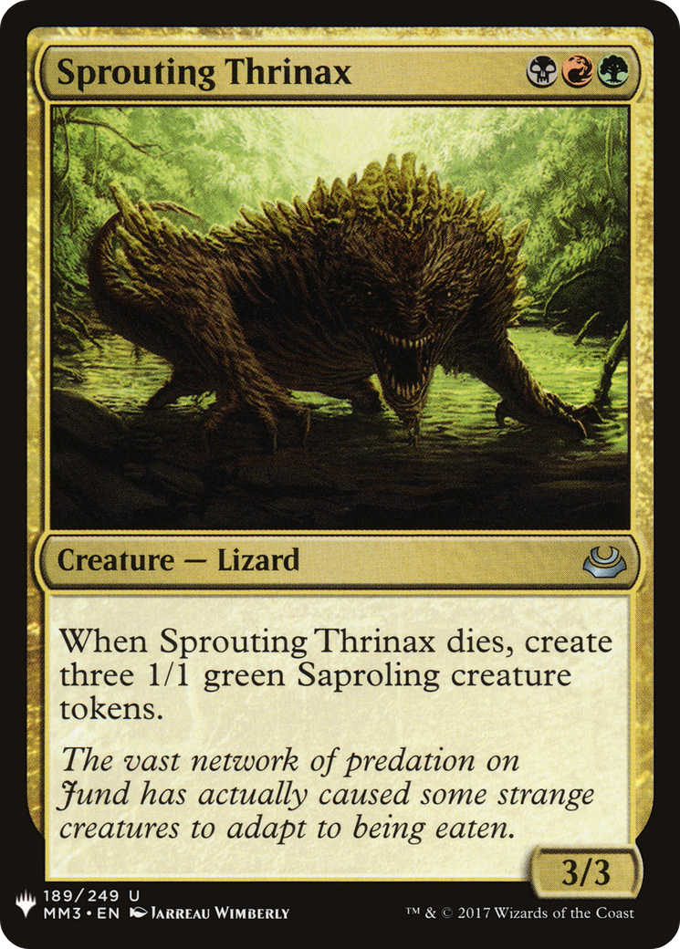 Sprouting Thrinax (LIST-MM3-189) [Mystery Booster] The List MTG Single Wizards of the Coast