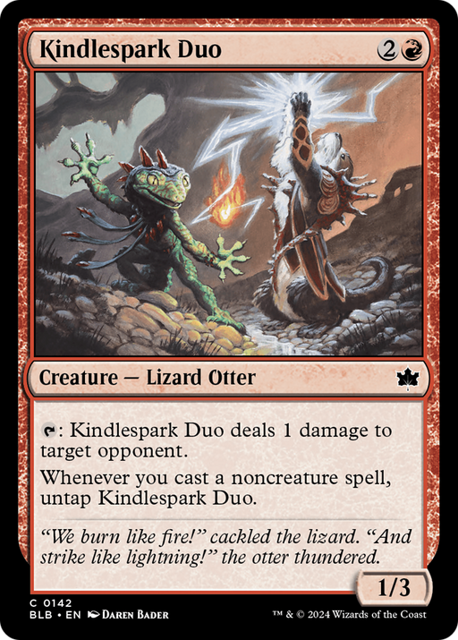 Kindlespark Duo (BLB-142) [Bloomburrow] Foil MTG Single Wizards of the Coast