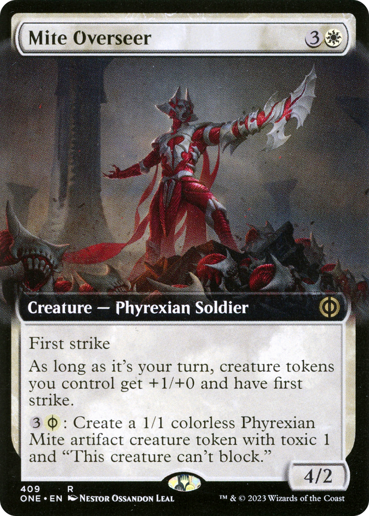 Mite Overseer (ONE-409) [Phyrexia: All Will Be One] (Extended Art) MTG Single Wizards of the Coast