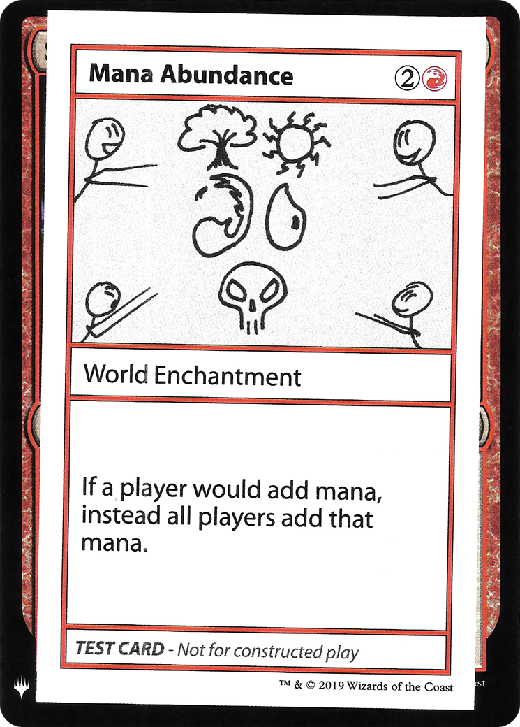 Mana Abundance (CMB1-) [Mystery Booster] Playtest Cards 2019 MTG Single Wizards of the Coast