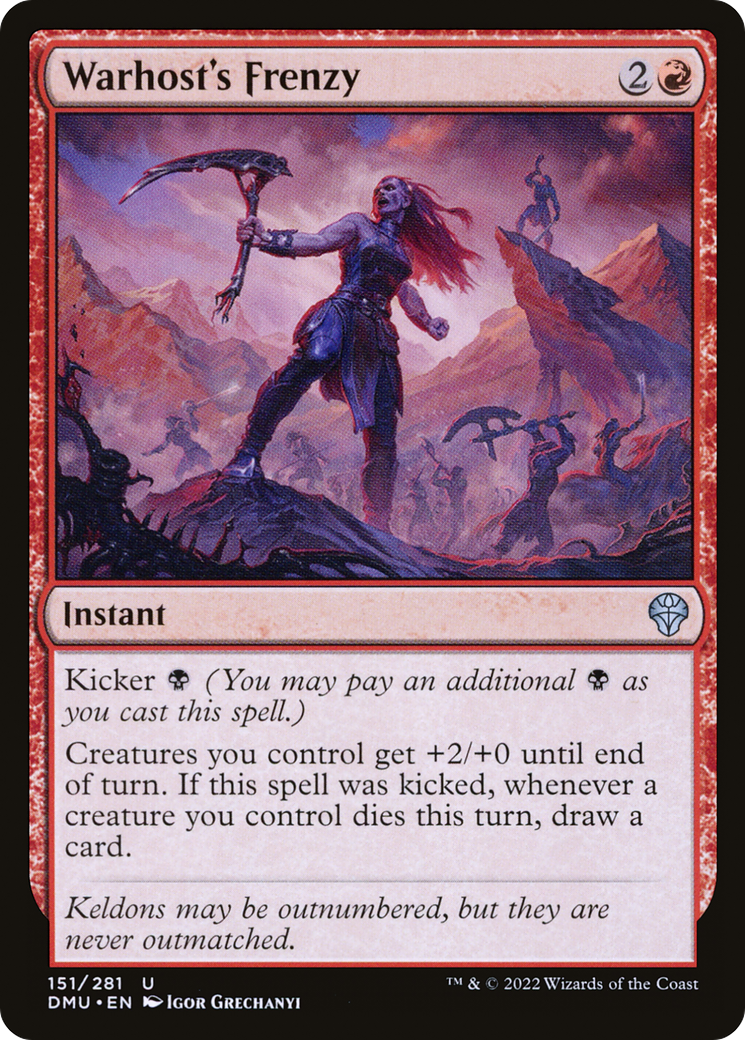 Warhost's Frenzy (DMU-151) [Dominaria United] MTG Single Wizards of the Coast