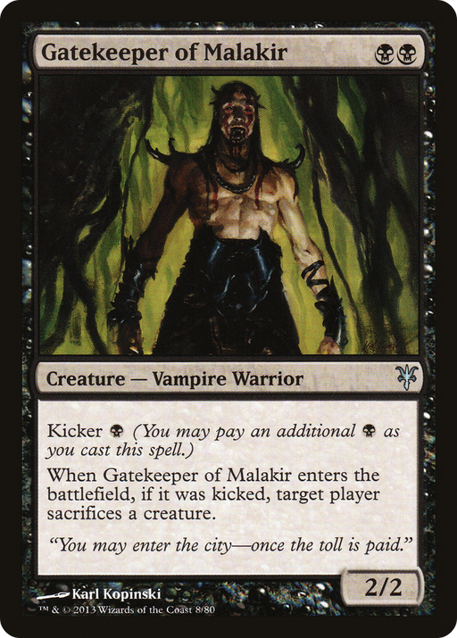 Gatekeeper of Malakir (DDK-008) [Misc] Duel Decks: Sorin vs. Tibalt MTG Single Wizards of the Coast