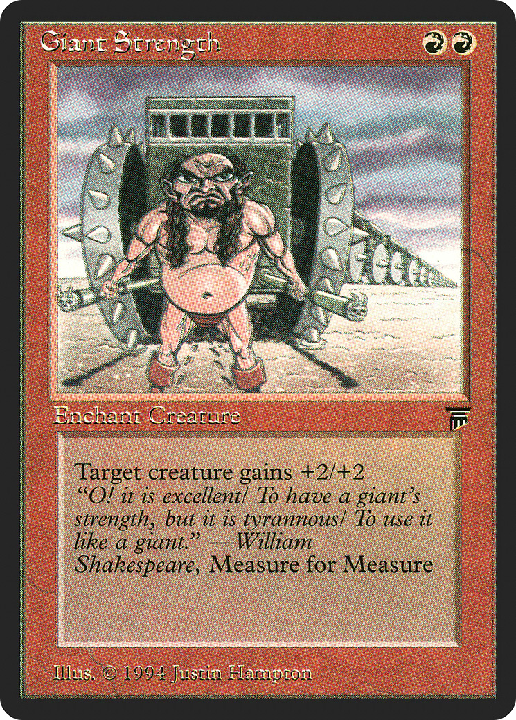 Giant Strength (LEG-) [Oldschool] Legends MTG Single Wizards of the Coast