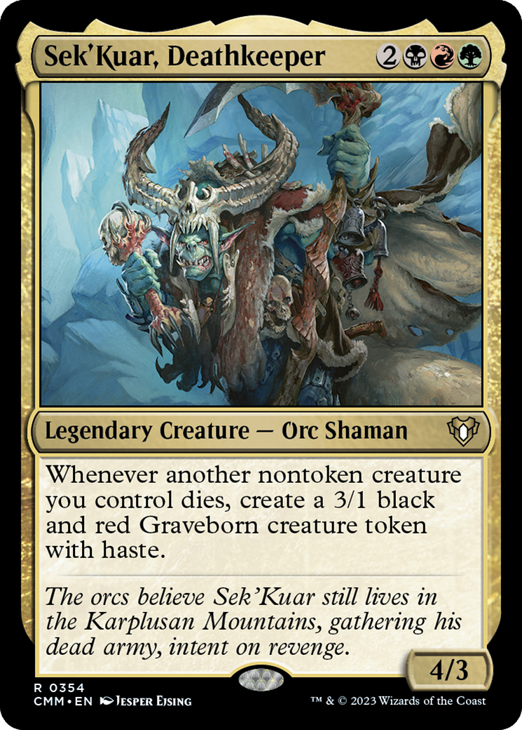 Sek'Kuar, Deathkeeper (CMM-354) [Commander Masters] Foil MTG Single Wizards of the Coast