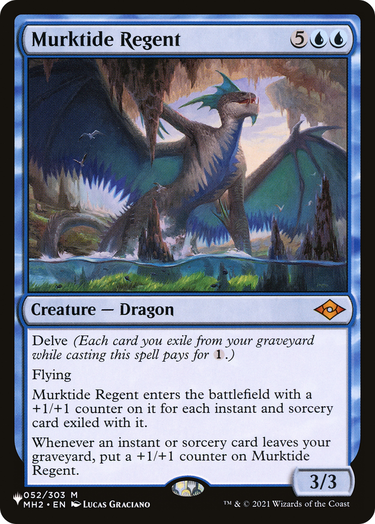 Murktide Regent (LIST-MH2-52) [Mystery Booster] The List MTG Single Wizards of the Coast