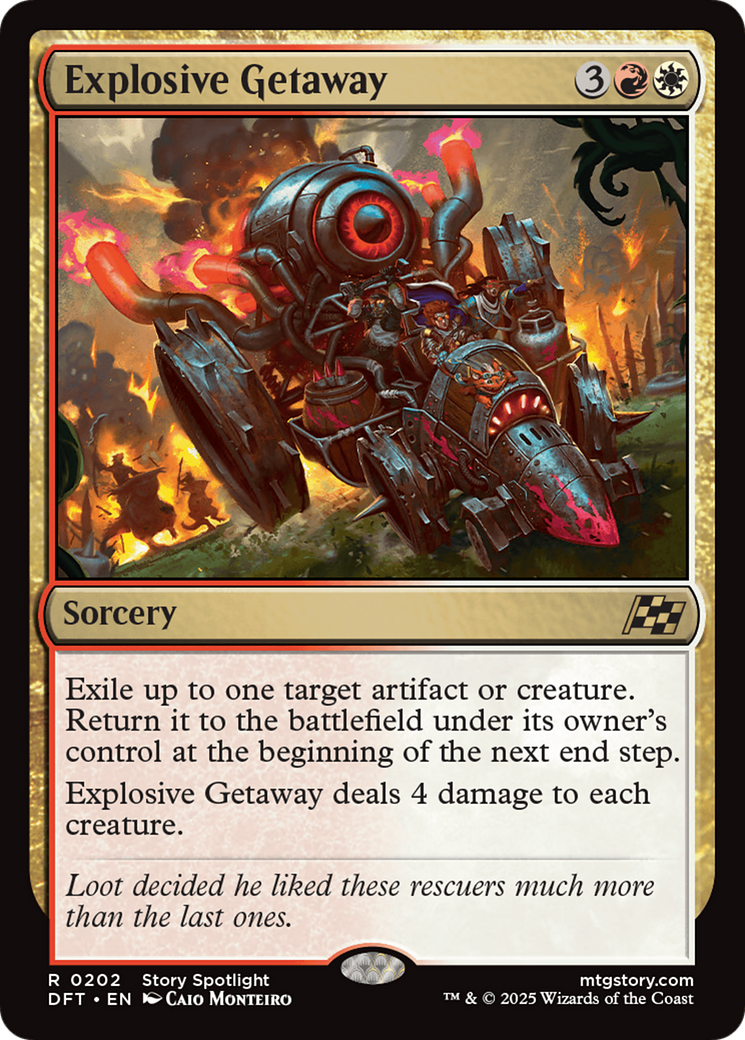 Explosive Getaway (DFT-202) [Aetherdrift] Foil MTG Single Wizards of the Coast