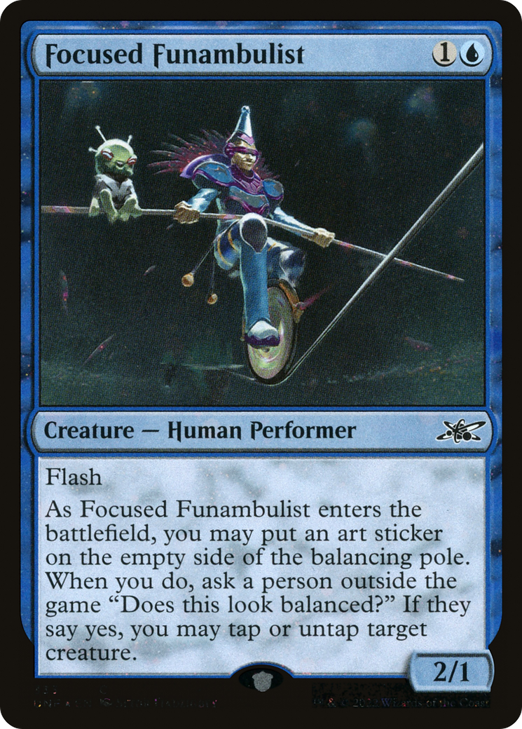 Focused Funambulist (Galaxy Foil) (UNF-333) [Unfinity] Foil MTG Single Wizards of the Coast