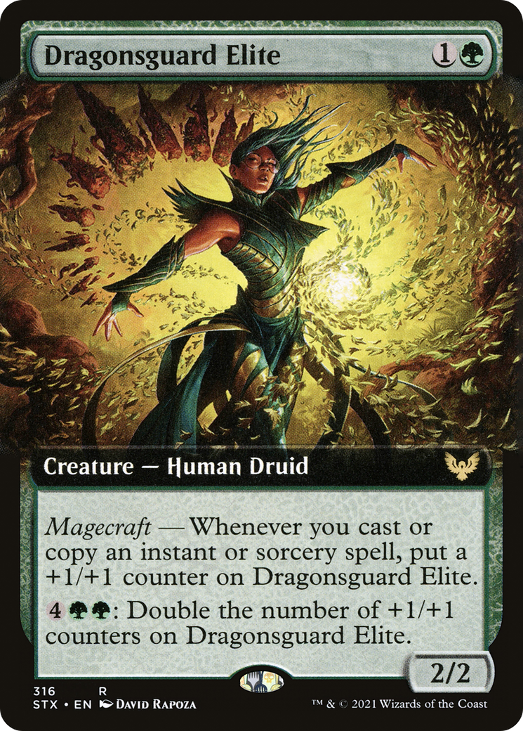 Dragonsguard Elite (STX-316) [Strixhaven: School of Mages] (Extended Art) Foil MTG Single Wizards of the Coast