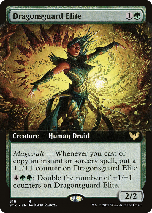 Dragonsguard Elite (STX-316) [Strixhaven: School of Mages] (Extended Art) Foil MTG Single Wizards of the Coast