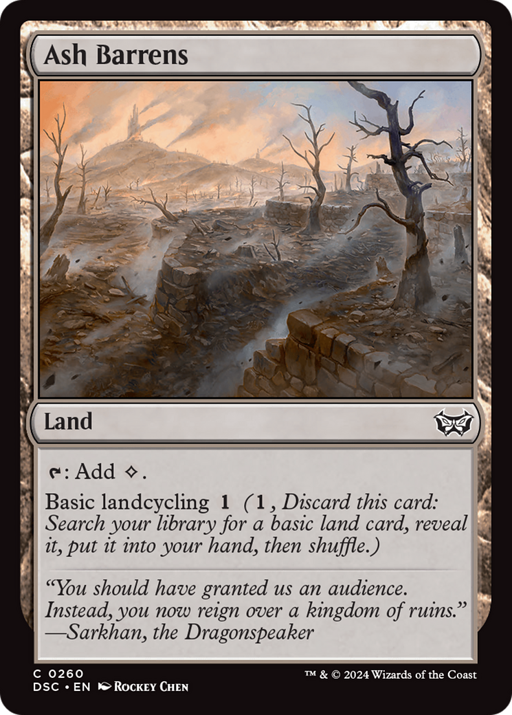 Ash Barrens (DSC-260) [Duskmourn: House of Horror Commander] MTG Single Wizards of the Coast