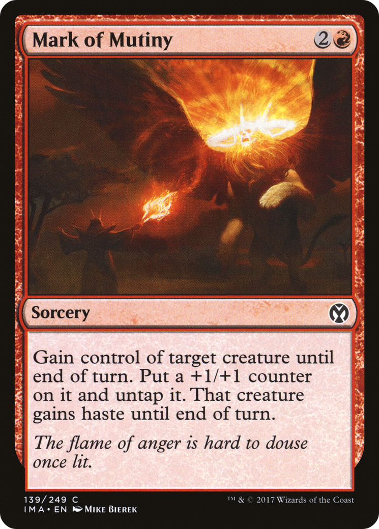 Mark of Mutiny (IMA-139) [Iconic Masters] MTG Single Wizards of the Coast