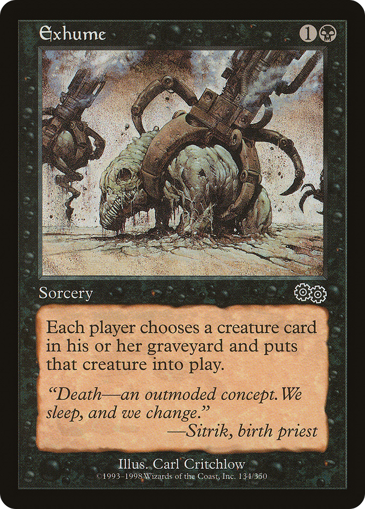 Exhume (USG-134) [Urza's Saga] MTG Single Wizards of the Coast