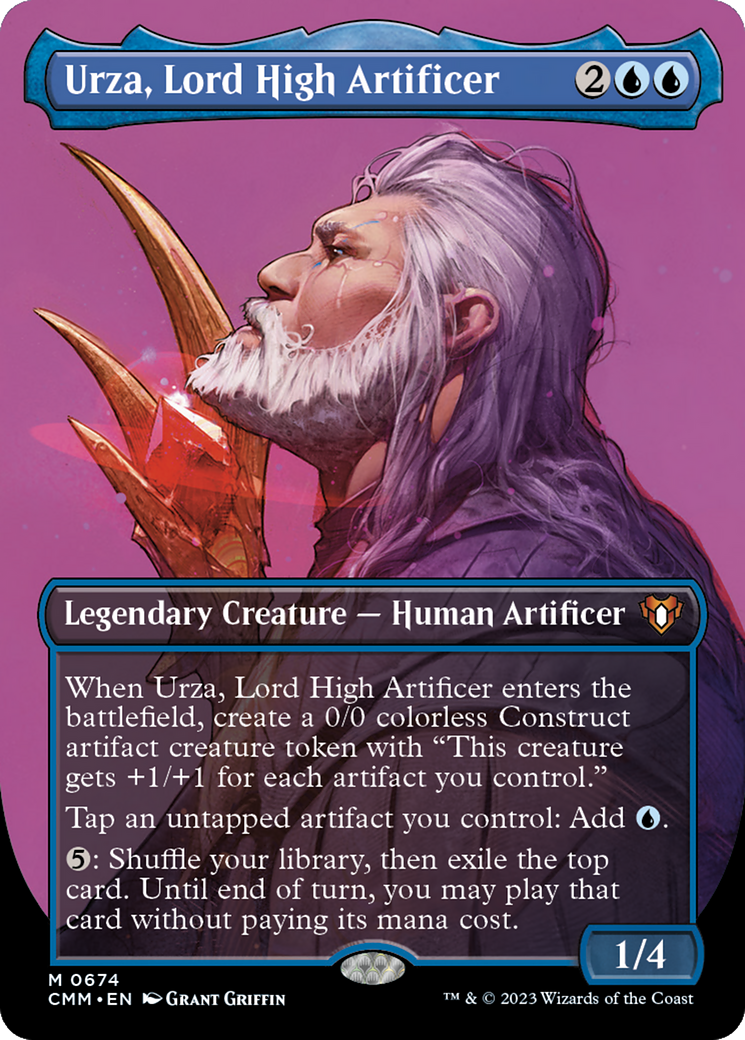 Urza, Lord High Artificer (CMM-674) [Commander Masters] (Borderless) MTG Single Wizards of the Coast