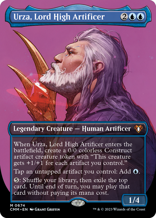 Urza, Lord High Artificer (CMM-674) [Commander Masters] (Borderless) MTG Single Wizards of the Coast
