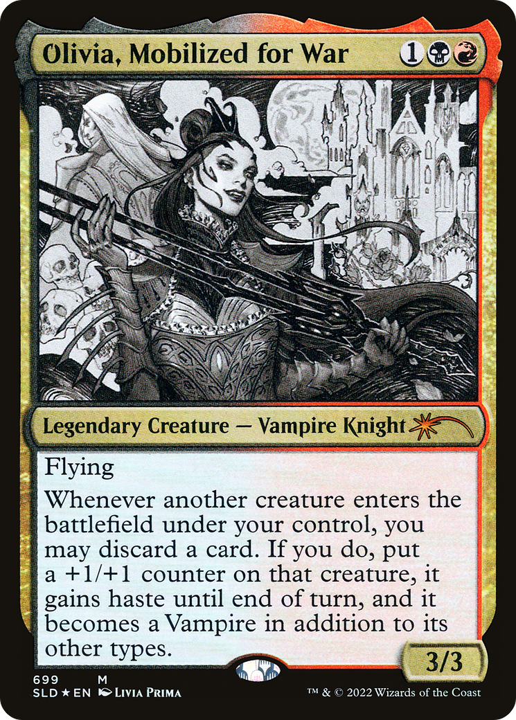 Olivia, Mobilized for War (Sketch Showcase) (SLD-699) [Secret Lair] Drop Foil MTG Single Wizards of the Coast