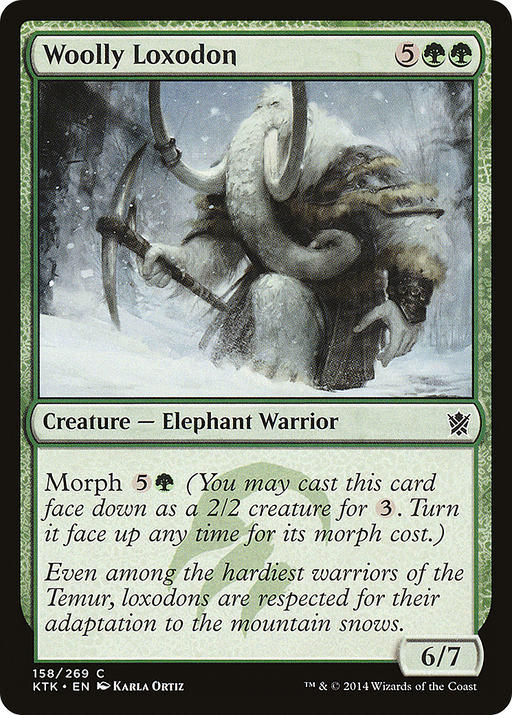 Woolly Loxodon (KTK-158) [Khans of Tarkir] Foil MTG Single Wizards of the Coast
