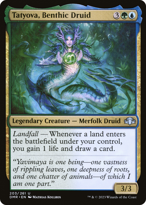 Tatyova, Benthic Druid (DMR-203) [Dominaria Remastered] MTG Single Wizards of the Coast