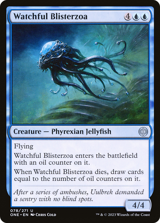 Watchful Blisterzoa (ONE-078) [Phyrexia: All Will Be One] Foil MTG Single Wizards of the Coast