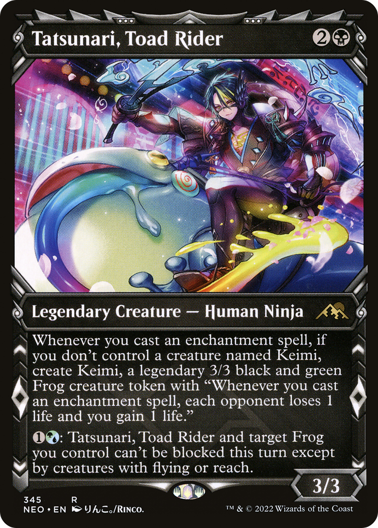 Tatsunari, Toad Rider (NEO-345) [Kamigawa: Neon Dynasty] (Showcase) MTG Single Wizards of the Coast