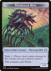 Phyrexian Mite (012) // Cat Double-Sided Token [Tokens] Phyrexia: All Will Be One Tokens MTG Single Magic: The Gathering