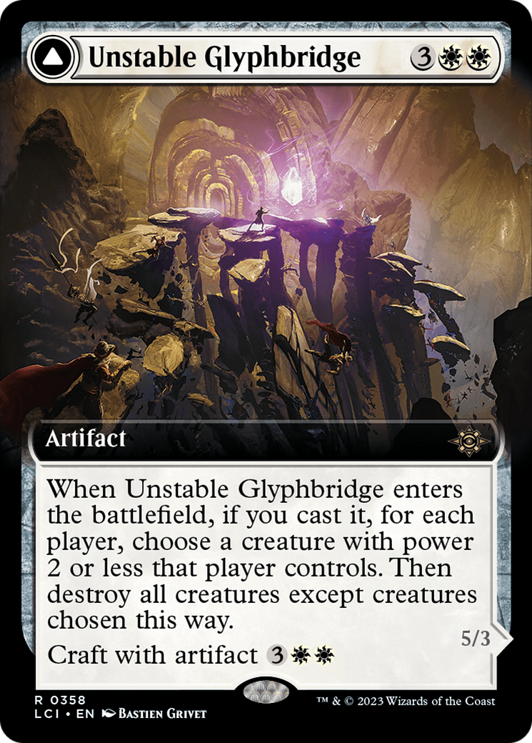 Unstable Glyphbridge (LCI-358) [The Lost Caverns of Ixalan] (Extended Art) MTG Single Wizards of the Coast