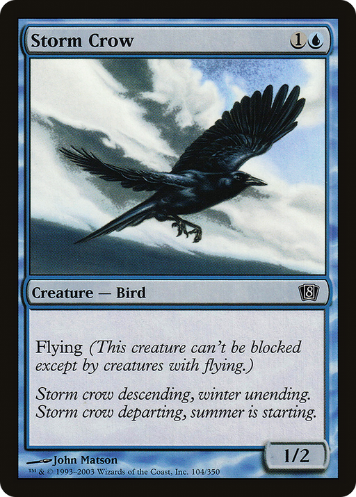 Storm Crow (8ED-104) [8th Edition] MTG Single Wizards of the Coast